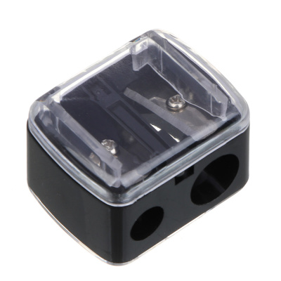 Точилка для косметических карандашей двойная тм ЮНИLOOK, PS, 3,7х3х2,3 см, черный ВЗ24-20