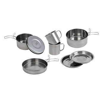 Набор туристической посуды тм РУССО ТУРИСТО, 8 предметов, в чехле, нерж.сталь