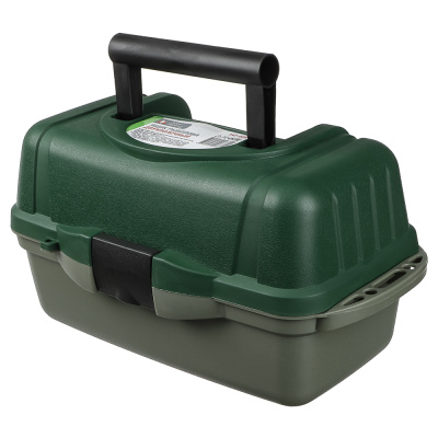AZOR FISHING Ящик рыболова двухполочный, 40x19,5x21см, пластик, зеленый (MB-PL-07_1 )