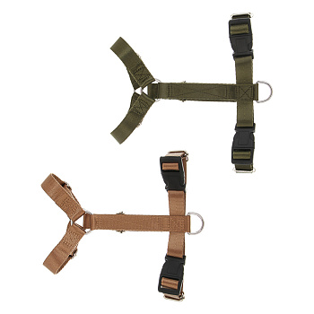 Шлейка для животных тм VETTA, нейлон, хаки/беж, обхват шеи 30-40см, обхват груди 35-43см, размер S