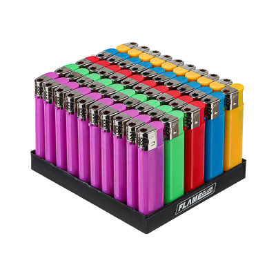 Зажигалка пьезо тм FLAMECLUB, 8x2x1cм, 5 цветов, серия Р-02, арт.17704