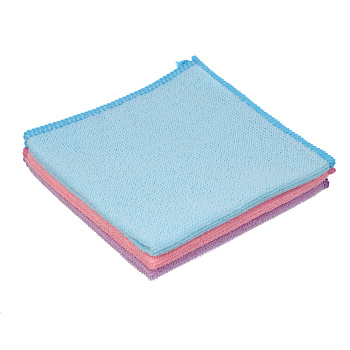 Салфетки универсальные тм VETTA 3шт, 30x30см, микрофибра 150г/м2, 3 цвета