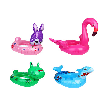 Круг надувной-трусы "Животные", тм BY SPORT, 90-60 см, ПВХ, 0.18мм, 4 дизайна