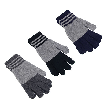 GALANTE Перчатки мужские, р.22-24, 100% полиэстер, разноцветные, ОЗ25-25