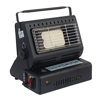 ЕРМАК Обогреватель газовый + плитка, 29х26х24см, 1.9кг, пьезоэлектрич.поджиг, цанговый захват