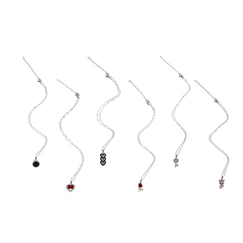 Цепочка с подвеской, 40 см, сплав, 6 дизайнов, БЖ25-32