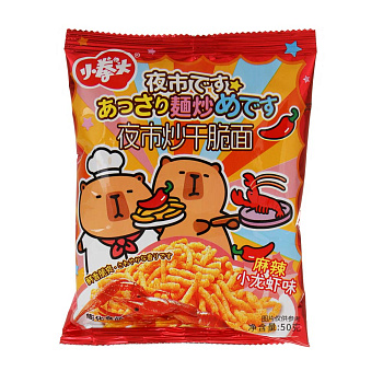 Лапша сухая со вкусом острых креветок 50г.