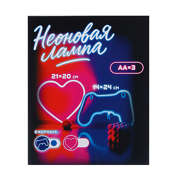 Светильник неоновый тм LADECOR 20x21 см, батарейки ААх3 (не в комплекте)