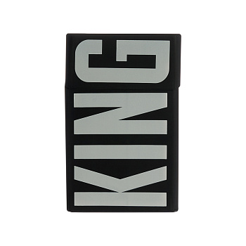 BY Ф.Киркоров Чехол для сигаретной пачки KING, силиконовый, чёрный