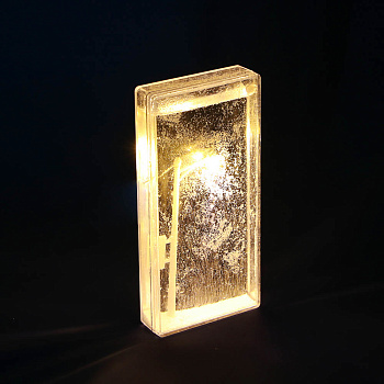 Ночник "Фонарь со снегом", 7,5х15,5х2 см, пластик, 3хLR44