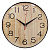 Часы настенные круг, основание черное "Текстура дерева", 25 см, арт. 2526-003