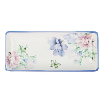 Блюдо прямоугольное 28х12х3,2см, тм MILLIMI Гарден, керамика