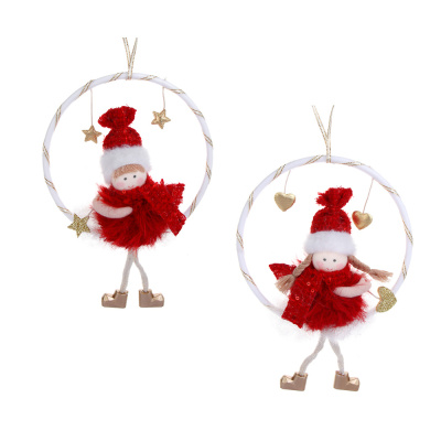 СНОУ БУМ Сувенир елочный Ангелочек 22 см, полиэстер, красный, 2 вида