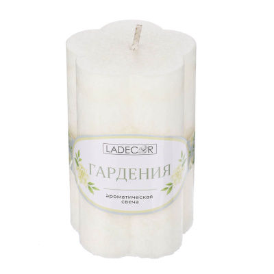 LADECOR Свеча столбик в форме цветка, парафин, 5x7,5 см, 6 цветов