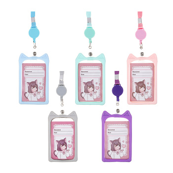 Чехол для пропуска тм ЮL с подвесом, акрил, силикон, 13,2х6,7см, 5 цветов