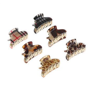 Краб для волос ЮНИLOOK, 3см, пластик, 3 дизайна, ACS-110