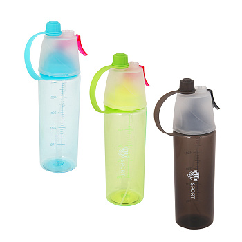 Бутылка спортивная с распылителем тм BY SPORT, 550мл, 25х7см, AS, 3 цвета
