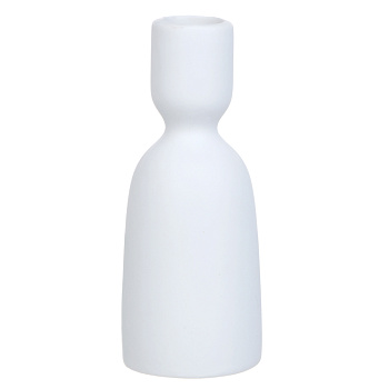 Подсвечник, 5,3х5,3х13,3см, керамика, цвет белый, арт.16