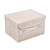 Кофр для хранения с крышкой тм VETTA ЛЁН, полиэстер, 26х20х15см, бежевый