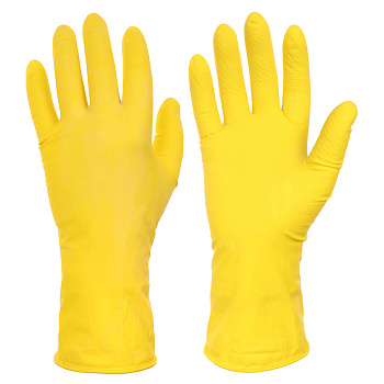Перчатки хозяйственные тм Archdale, жёлтые в инд. упак. р. M