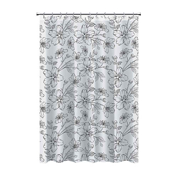 Шторка для ванной тм VETTA Цветы, ПЕВА 12 г/м2, 180x180 см, 1 дизайн