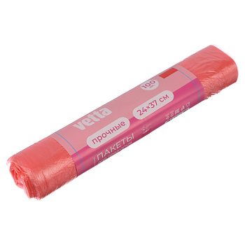 Пакеты для продуктов тм VETTA, 24х37см, 9мкм, цветные, 100шт