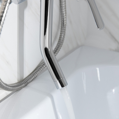 СоюзКран Душевая система со смесителем (кер. картридж 35мм, цинк), верхний душ 1 режим, ручной 3 реж