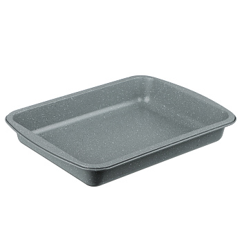 SATOSHI Буко Противень глубокий, 36,5х27х5,5см, угл.сталь, антипригарное покрытие "Мрамор"