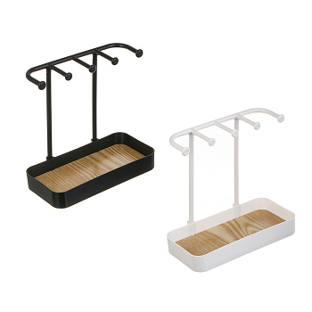 Подставка держатель для украшений, 20x10x19 см, пластик, МДФ, 2 цвета