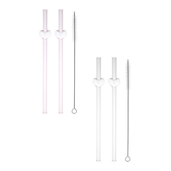 Набор трубочек тм Fntastic с щеточкой, 20 см, стекло, 2 шт