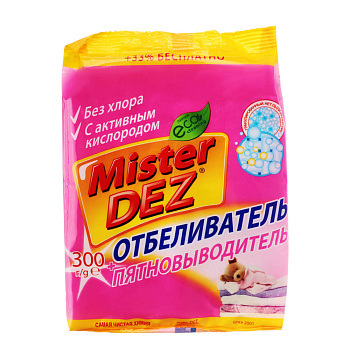 Отбеливатель-пятновыводитель MISTER DEZ с активным кислородом, пакет, 300г