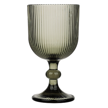 MILLIMI Бокал для вина Грея, 350мл, стекло, серый, рифленый