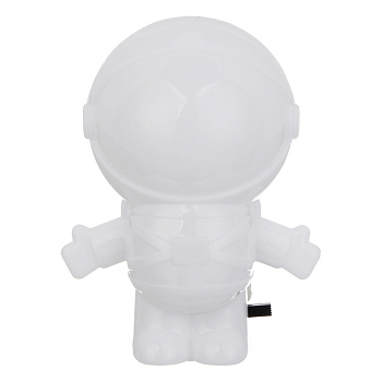 BY Светильник-ночник в розетку Космонавт светодиодный, 1Вт, 9см, 230В, пластик, белый