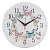 Часы настенные круг d=25см, основание белое "Венок из бабочек", арт.2524-141