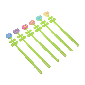 Ручка гелевая силиконовая синяя "Тюльпан", 6 видов, шоу-бокс