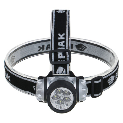 Фонарь налобный тм ЕРМАК, 5 ярк. LED, 3xAAA, 6,5x4,3 см