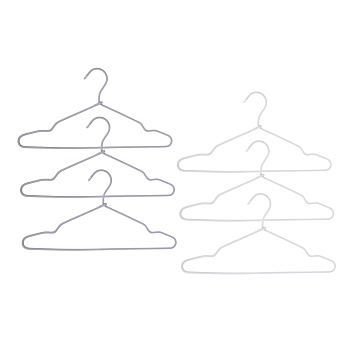 Вешалки для одежды тм VETTA, 3 шт, 40,5х20х0,5 см, металлические с текстильным покрытием, 2 цвета