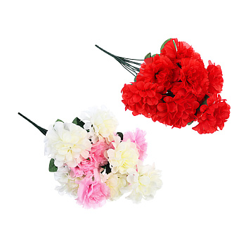 Букет искусственных цветов тм LADECOR гвоздики и гортензии, длина 40 см