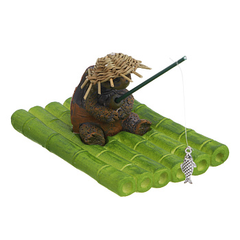 Фигурка для украшения пруда "Черепаха" тм INBLOOM, 11,5 см, ПВХ, полистоун