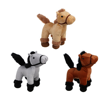 СНОУ БУМ Мягкий сувенир Лошадка 8x16x19 см, полиэстер