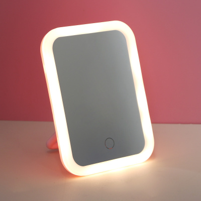 Зеркало настольное тм ЮL.Аженто с LED подсветкой, полипропилен, стекло, 19,5х14,3см, 1-2 цвета