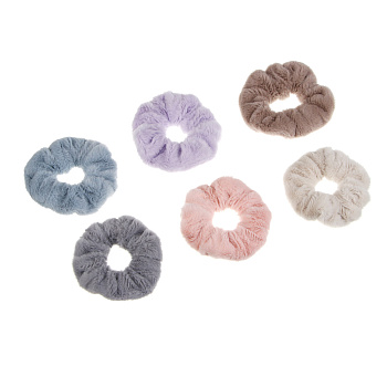 ЮНИLOOK Резинка для волос, d10см, полиэстер, 6 цветов, ACS-125