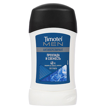 Антиперспирант твердый мужской TIMOTEI MEN Прохлада и свежесть, п/б, 30мл