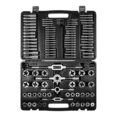 ЕРМАК Набор метчиков и плашек 110пр. в пластик.кейсе