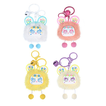 ИГРОЛЕНД Брелок-подвес пушистый "Чудинка", 10х8 см, полиэстер, металл, микс