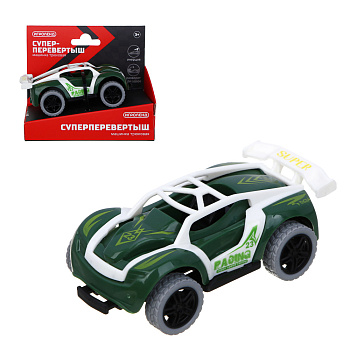 ИГРОЛЕНД Машинка трюковая "Супер перевертыш", инерция, ABS,10,5х5,5х8,5 см, 8 диз
