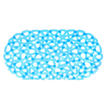 VETTA Коврик в ванну, противоскользящий, ПВХ, 67х33 см, Камни, лазурь