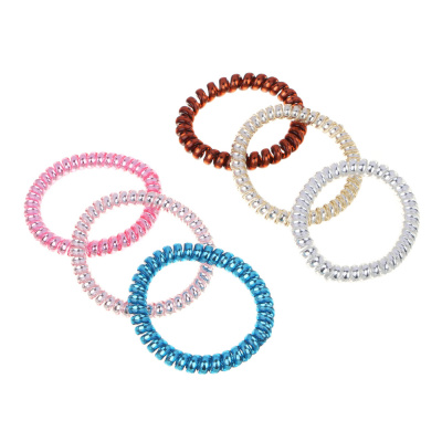 Резинки-пружинки ЮНИLOOK 6шт, d5см, пластик, 6 цветов, ACS-57