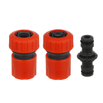 INBLOOM Набор для полива d3/4" (коннектор-1шт., коннектор с аквастопом-1шт., двойник-1шт.), ПП