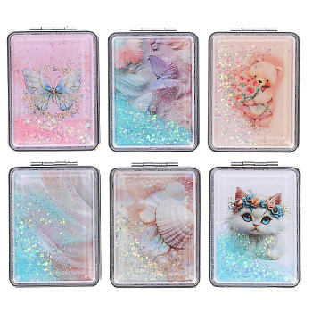 ЮНИLOOK Зеркало карманное, пластик, стекло, 8х5,8см, 6-12 дизайнов